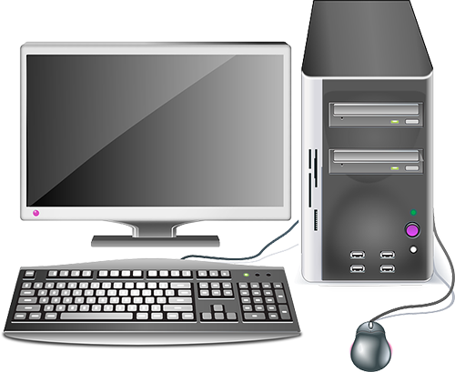 desktop computer clipart black and white school